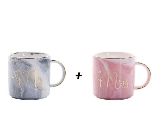 Ceramic Couple Coffee Mug and Water Cup