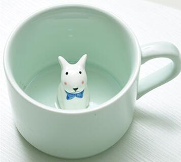 3D Cute Animal Coffee Mug - Ceramic Couple Cup