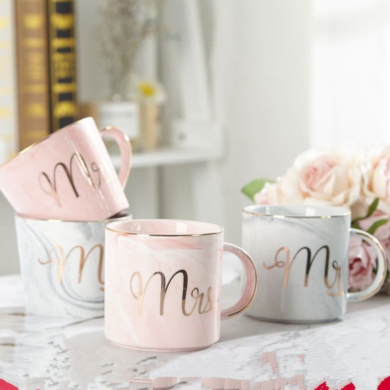 Ceramic Couple Coffee Mug and Water Cup