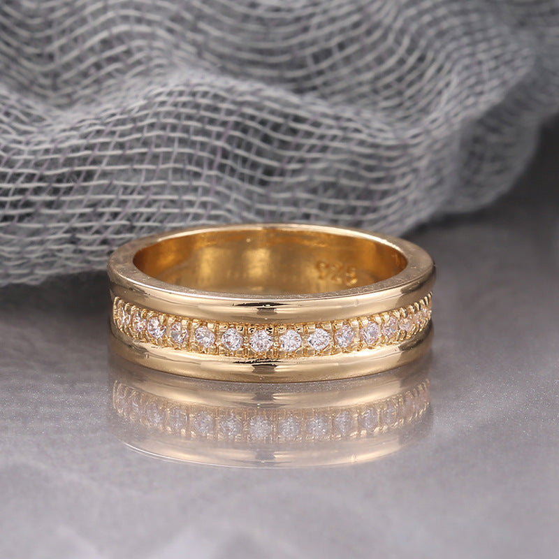 Trendy Electroplated Rhinestone Couple Rings Wholesale