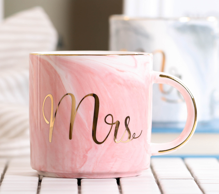 Ceramic Couple Coffee Mug and Water Cup